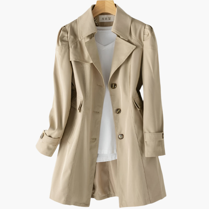 Damen Trenchcoat Elegant Klassisch – Vielseitige Übergangsjacke für Business & Freizeit