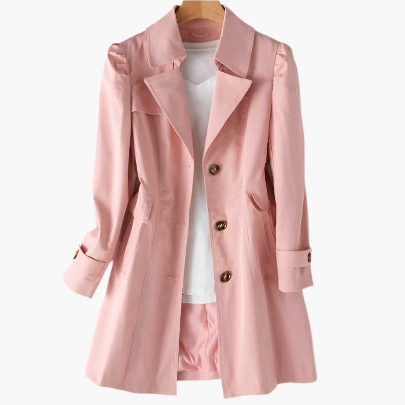 Damen Trenchcoat Elegant Klassisch – Vielseitige Übergangsjacke für Business & Freizeit