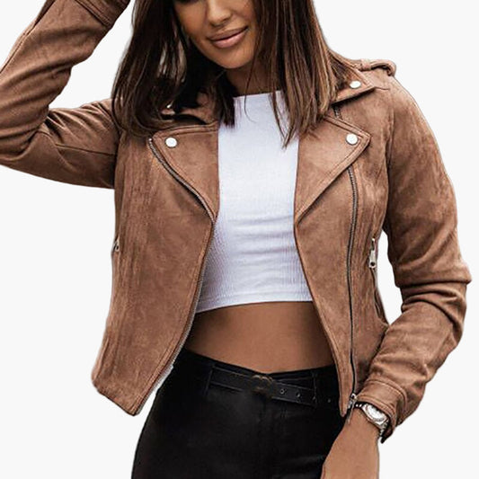 Damen Bikerjacke im modernen Stil – Perfekt für Alltag und Freizeit