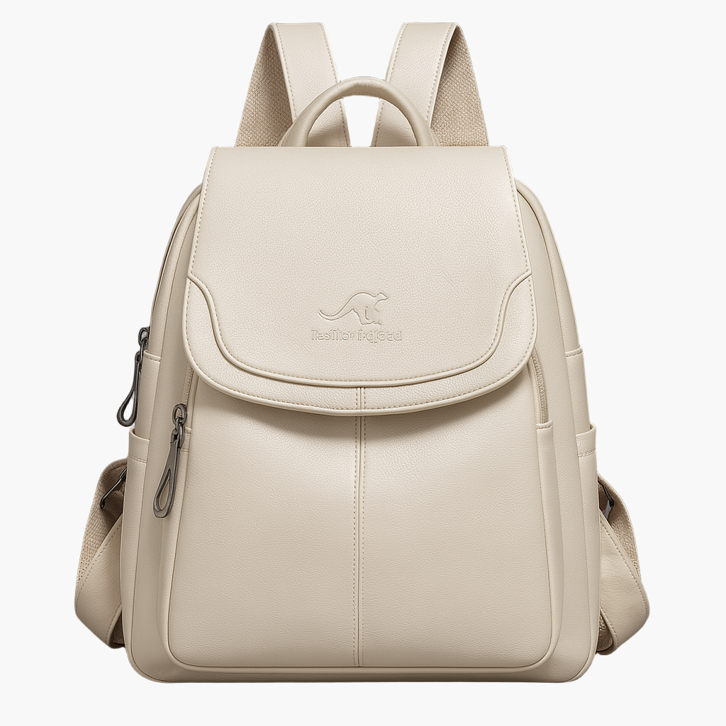Damen Anti-Diebstahl Leder Rucksack – Eleganter City- und Alltagsrucksack für stilbewusste Frauen