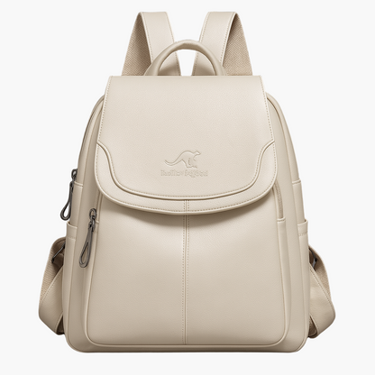 Damen Anti-Diebstahl Leder Rucksack – Eleganter City- und Alltagsrucksack für stilbewusste Frauen