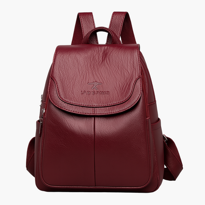 Damen Anti-Diebstahl Leder Rucksack – Eleganter City- und Alltagsrucksack für stilbewusste Frauen