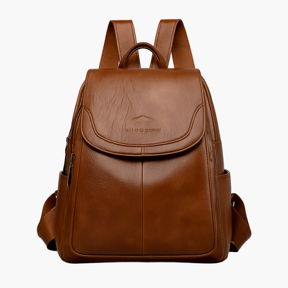 Damen Anti-Diebstahl Leder Rucksack – Eleganter City- und Alltagsrucksack für stilbewusste Frauen
