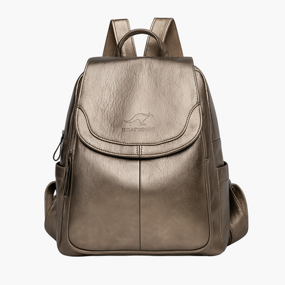 Damen Anti-Diebstahl Leder Rucksack – Eleganter City- und Alltagsrucksack für stilbewusste Frauen