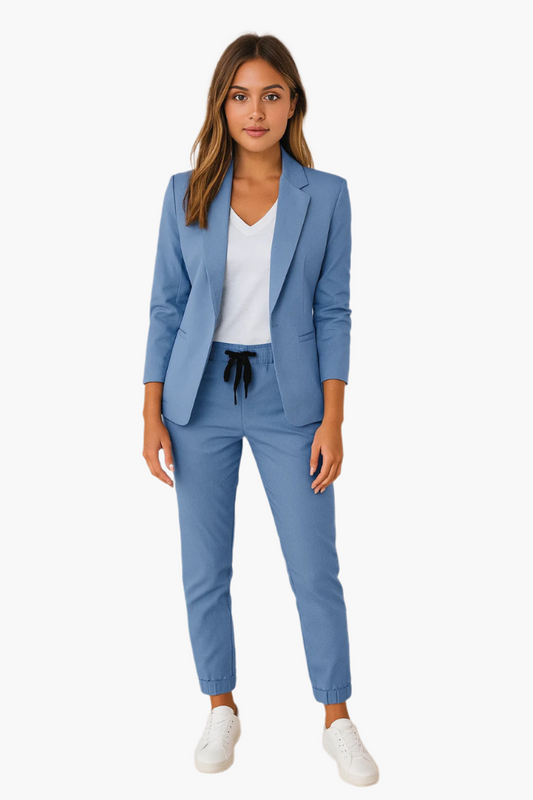 Damen Business Jogginganzug Set – Eleganter Blazer & Hose für Büro und Freizeit