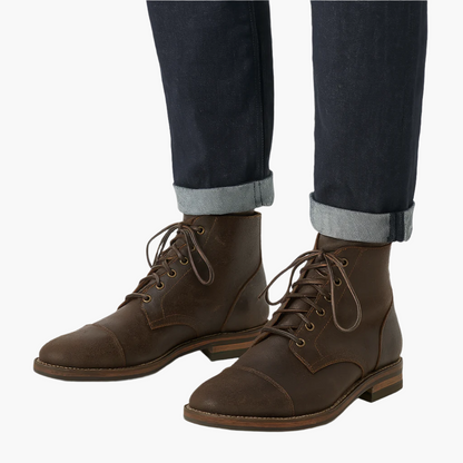 Herren Leder Stiefel – Klassische Schnürboots für Alltag und Business