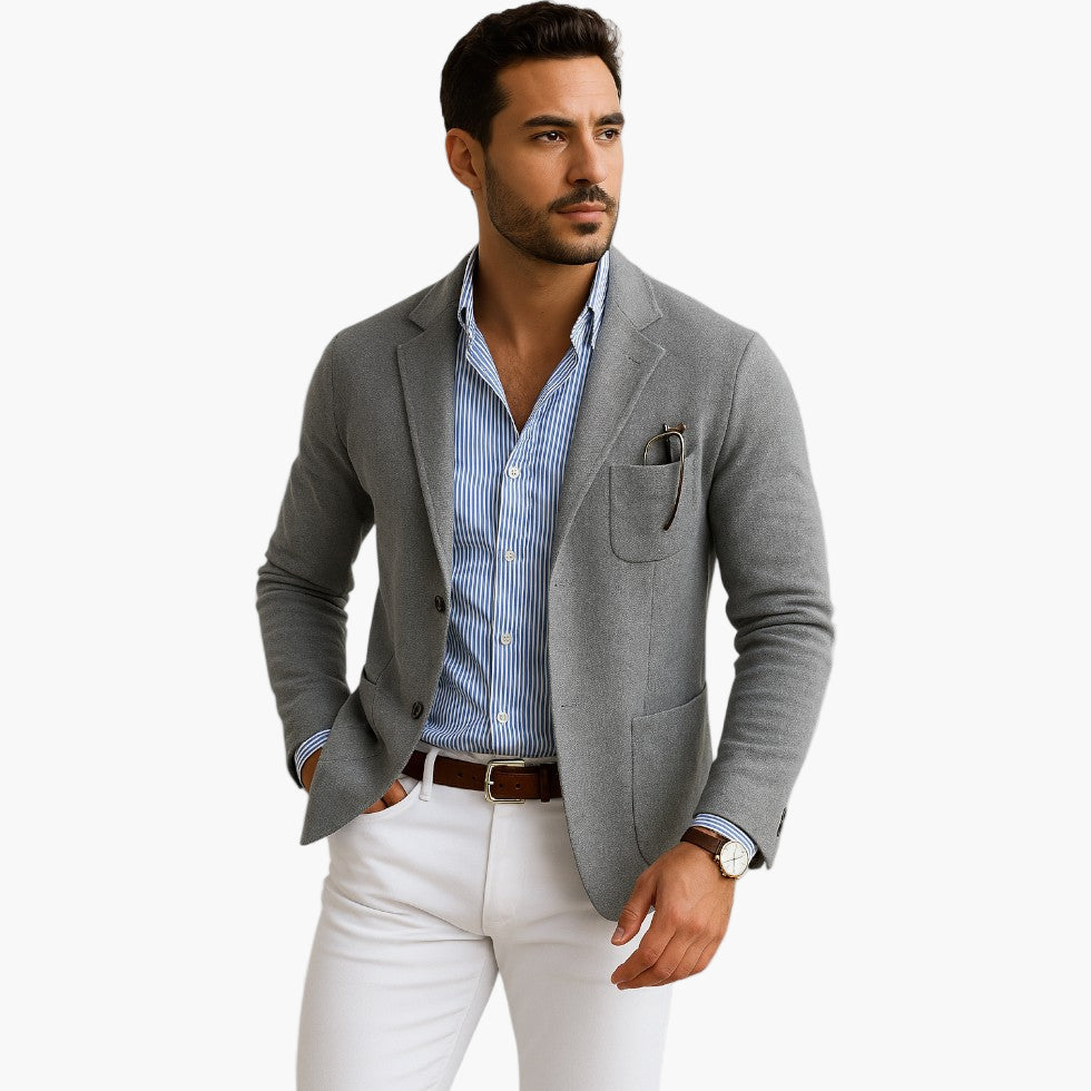 Herren Business Casual Sakko mit Reverskragen – Moderner Blazer für Büro & Freizeit