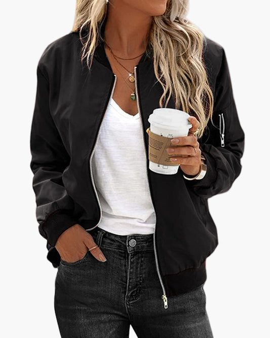 Damen Bomberjacke Klassisch Lässig Perfekt für Alltag und Freizeit