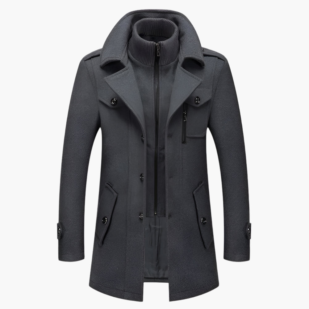 Herren Wintermantel Zweiteilig Elegant – Stilvoller Business & Freizeit Mantel für kalte Tage