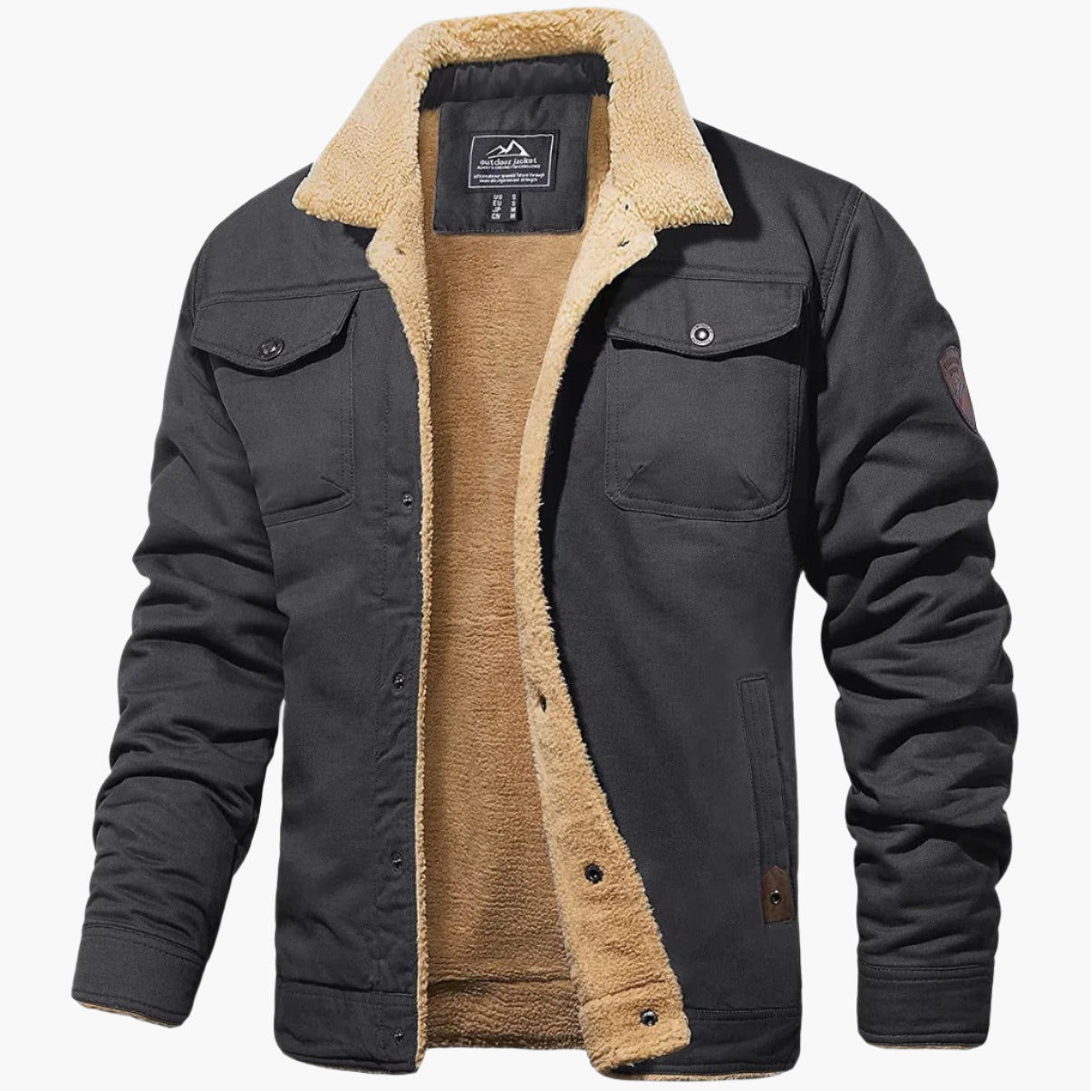 Herren Winter Bomberjacke Vintage Stil Warm Gefüttert – Ideal für Alltag und Outdoor