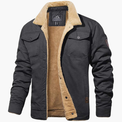 Herren Winter Bomberjacke Vintage Stil Warm Gefüttert – Ideal für Alltag und Outdoor
