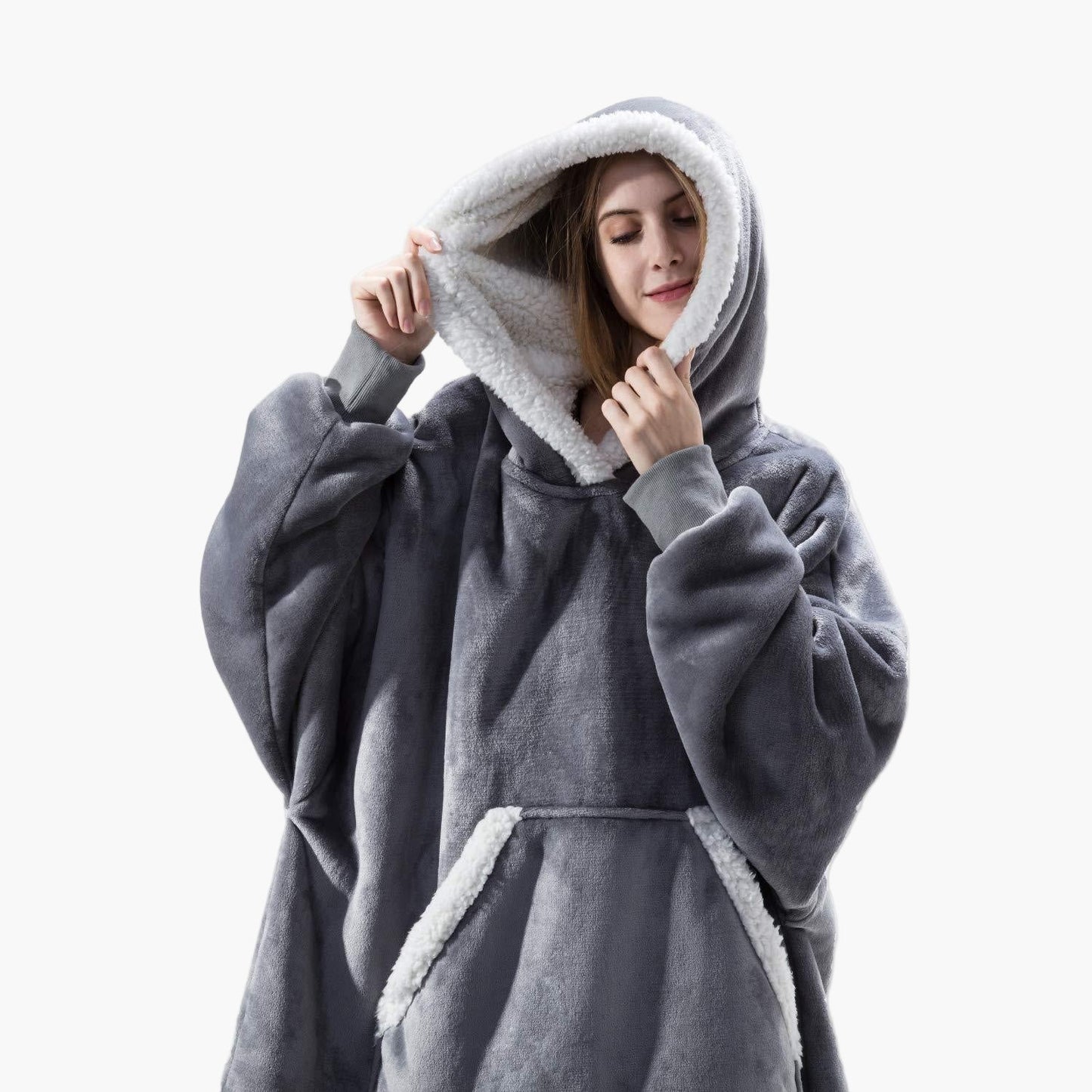 Unisex Kuschelige Übergröße Hoodie-Decke für gemütliche Abende & Lounge-Momente