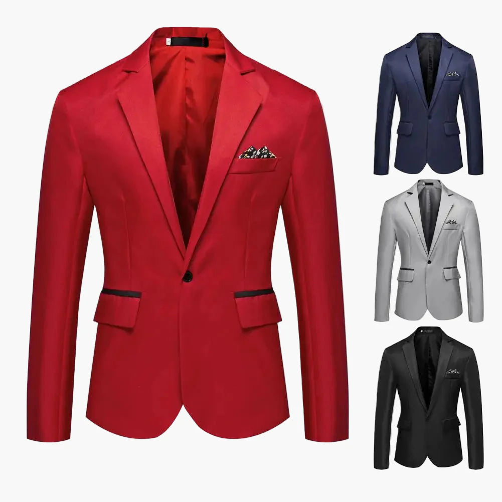 Herren Blazer Modern Einreiher Slim Fit für Business & festliche Anlässe