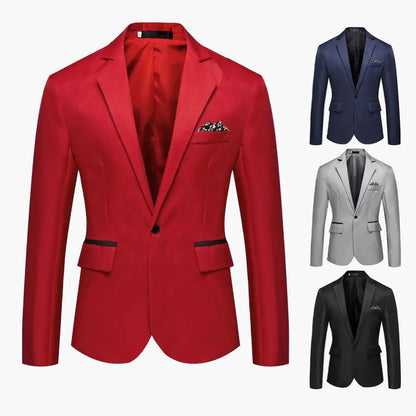 Herren Blazer Modern Einreiher Slim Fit für Business & festliche Anlässe