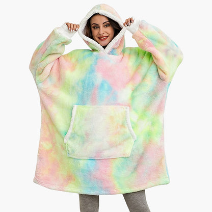 Unisex Kuschelige Übergröße Hoodie-Decke für gemütliche Abende & Lounge-Momente