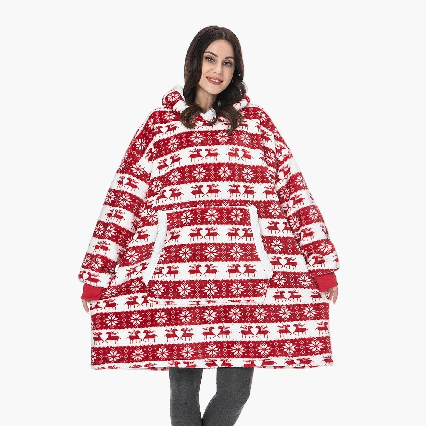 Unisex Kuschelige Übergröße Hoodie-Decke für gemütliche Abende & Lounge-Momente