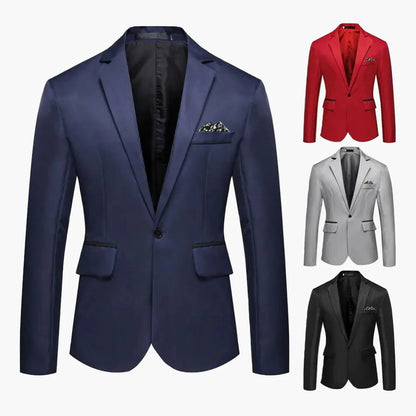 Herren Blazer Modern Einreiher Slim Fit für Business & festliche Anlässe