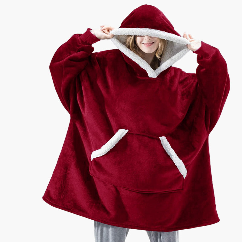 Unisex Kuschelige Übergröße Hoodie-Decke für gemütliche Abende & Lounge-Momente