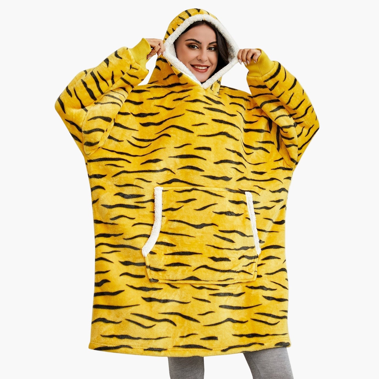 Unisex Kuschelige Übergröße Hoodie-Decke für gemütliche Abende & Lounge-Momente