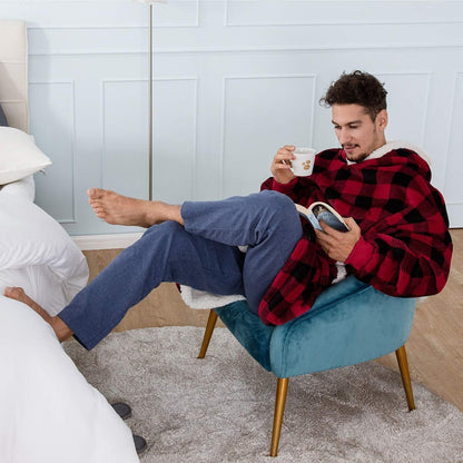Unisex Kuschelige Übergröße Hoodie-Decke für gemütliche Abende & Lounge-Momente