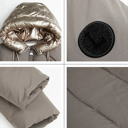 Damen Winterparka mit extra hohem Kragen – Modischer Steppmantel für kalte Tage