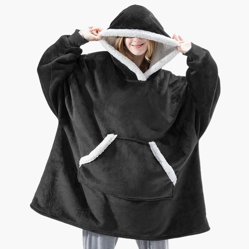 Unisex Kuschelige Übergröße Hoodie-Decke für gemütliche Abende & Lounge-Momente