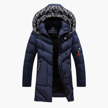 Herren Winter Parka mit Kapuze und Fellbesatz – Warme Outdoorjacke für kalte Tage