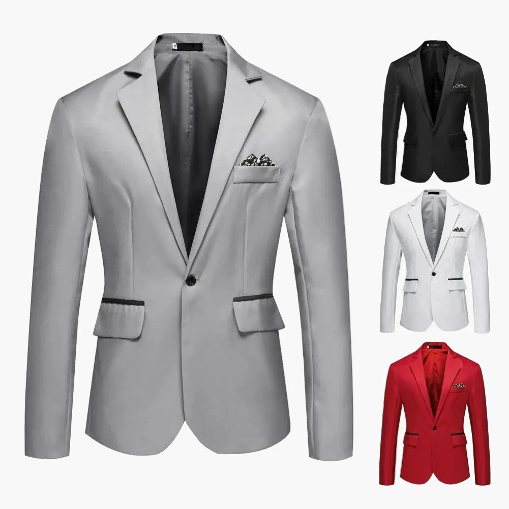 Herren Blazer Modern Einreiher Slim Fit für Business & festliche Anlässe