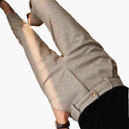 Damen Elegante Business-Hose – Klassische Wollhose für Büro und Alltag