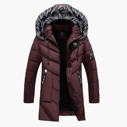 Herren Winter Parka mit Kapuze und Fellbesatz – Warme Outdoorjacke für kalte Tage