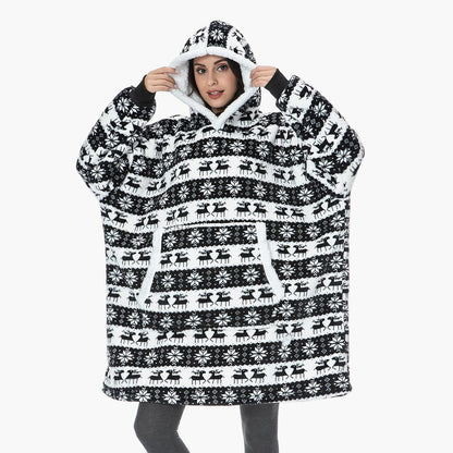 Unisex Kuschelige Übergröße Hoodie-Decke für gemütliche Abende & Lounge-Momente