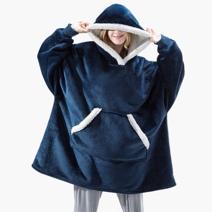 Unisex Kuschelige Übergröße Hoodie-Decke für gemütliche Abende & Lounge-Momente