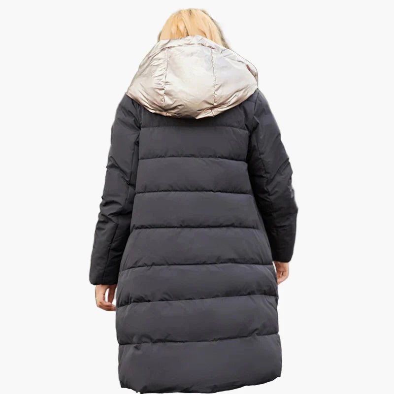 Damen Winterparka mit extra hohem Kragen – Modischer Steppmantel für kalte Tage