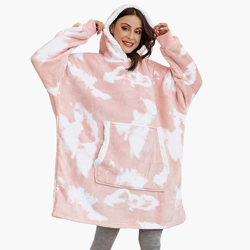 Unisex Kuschelige Übergröße Hoodie-Decke für gemütliche Abende & Lounge-Momente