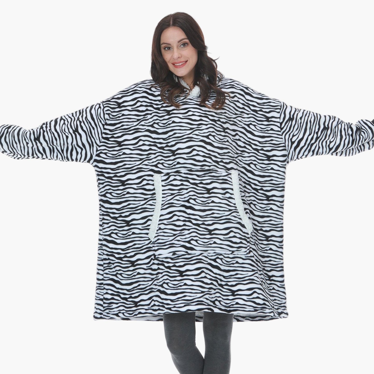 Unisex Kuschelige Übergröße Hoodie-Decke für gemütliche Abende & Lounge-Momente