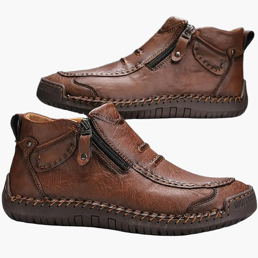 Herren Komfort Freizeitschuhe mit Reißverschluss – Elegante Alltagsschuhe im Mokassin-Stil