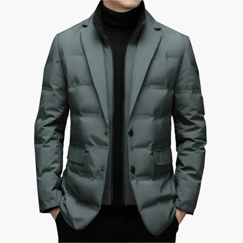 Herren Stepp-Blazer Winterjacke – Eleganter Business-Look und Wärme für jeden Anlass