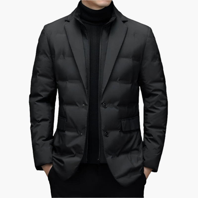 Herren Stepp-Blazer Winterjacke – Eleganter Business-Look und Wärme für jeden Anlass