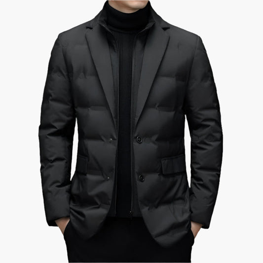 Herren Stepp-Blazer Winterjacke – Eleganter Business-Look und Wärme für jeden Anlass