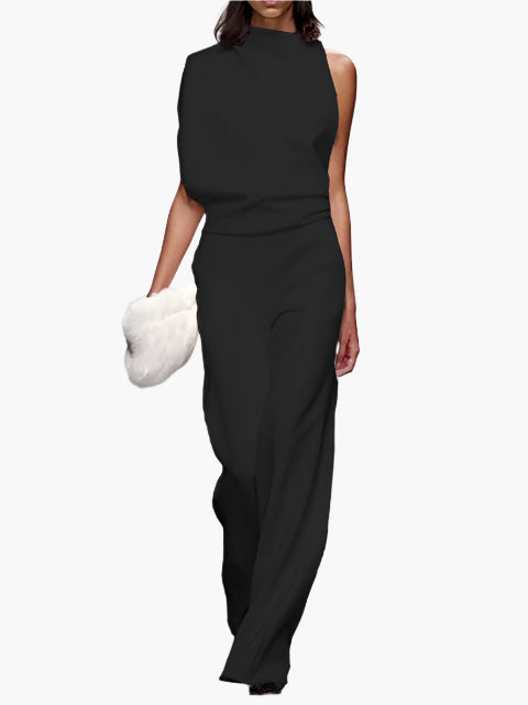 Damen Jumpsuit Elegant mit weitem Bein – Stilvoller Einteiler für Alltag und Büro