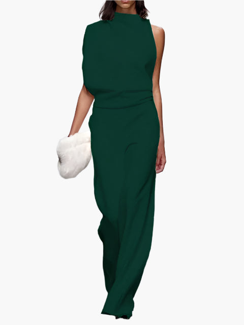 Damen Jumpsuit Elegant mit weitem Bein – Stilvoller Einteiler für Alltag und Büro