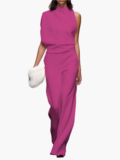 Damen Jumpsuit Elegant mit weitem Bein – Stilvoller Einteiler für Alltag und Büro