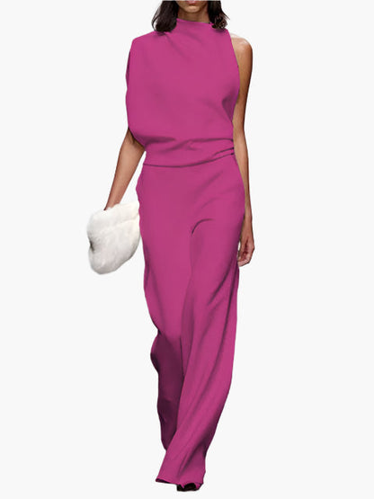 Damen Jumpsuit Elegant mit weitem Bein – Stilvoller Einteiler für Alltag und Büro