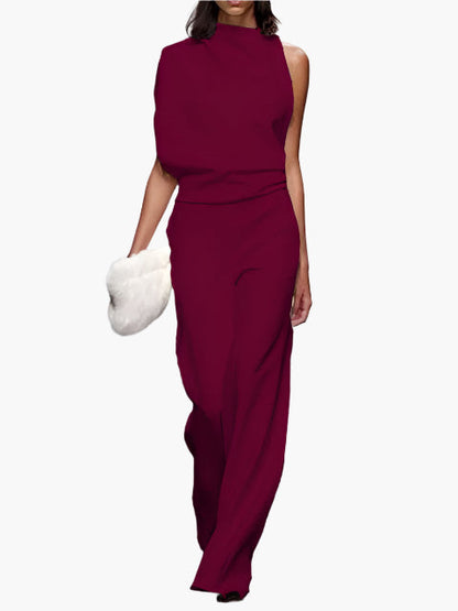 Damen Jumpsuit Elegant mit weitem Bein – Stilvoller Einteiler für Alltag und Büro