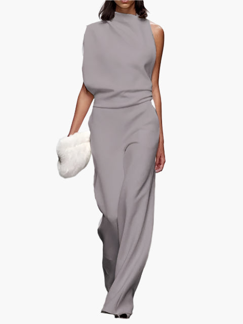 Damen Jumpsuit Elegant mit weitem Bein – Stilvoller Einteiler für Alltag und Büro