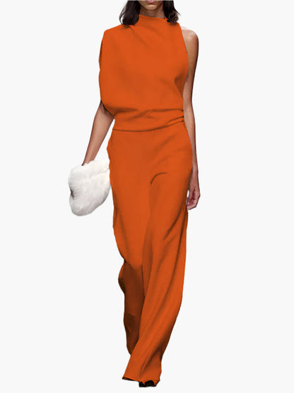 Damen Jumpsuit Elegant mit weitem Bein – Stilvoller Einteiler für Alltag und Büro