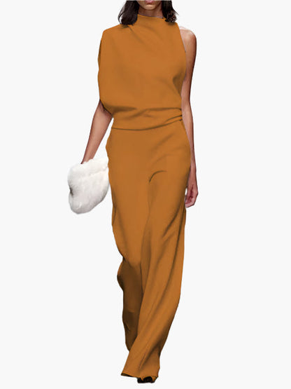 Damen Jumpsuit Elegant mit weitem Bein – Stilvoller Einteiler für Alltag und Büro