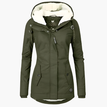 Damen Wintermantel mit Kapuze – Wasserdichte Outdoorjacke für Alltag & Freizeit