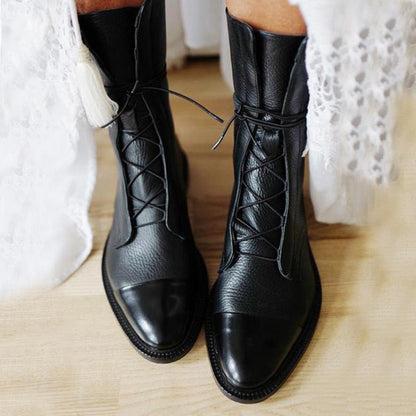 Damen Klassische Schnürstiefeletten – Elegante Alltagsschuhe mit modernem Design