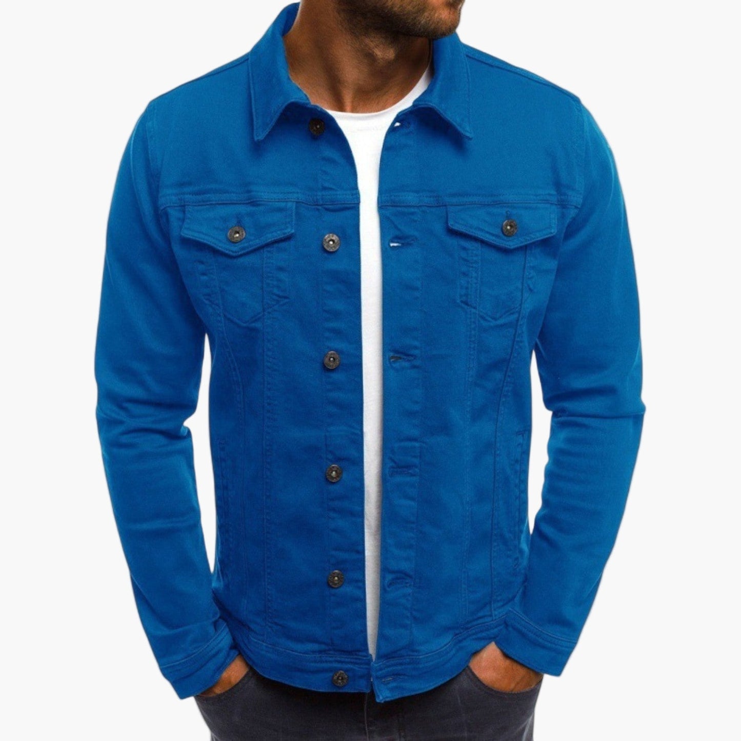 Herren Jeansjacke im Slim Fit Stil – Lässig, Alltags- & Arbeitsjacke